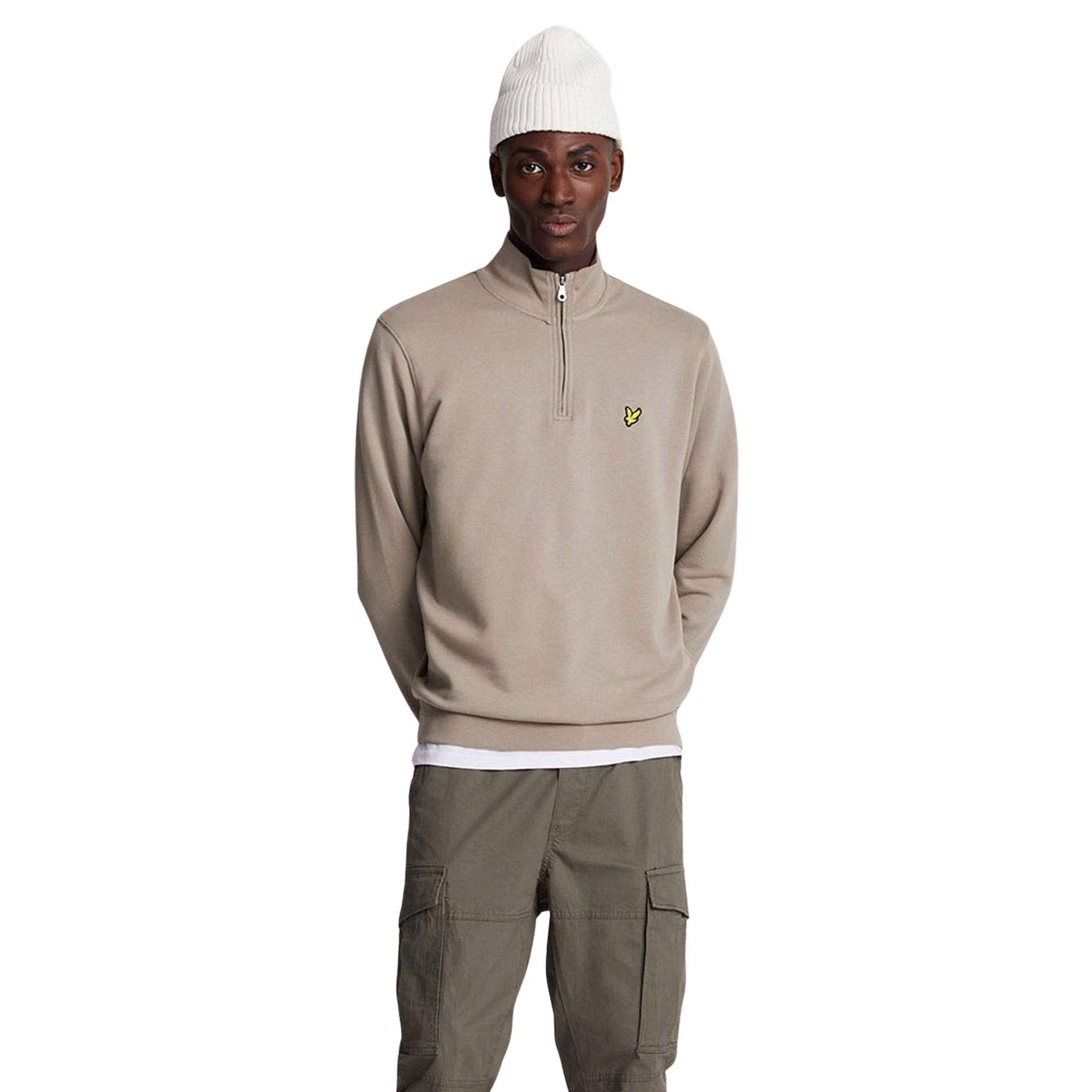 【000081】2002 S&S MEN'S COLLECTION Lyle & Scott Cotton Merino 1/4 Zip Sweater Heren | PlutoSport